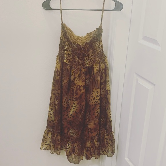 Leopard Print Cover Up Dress NWOT - Picture 2 of 4